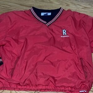 Vintage Rutgers Scarlett Knights -Baseball Champion Nylon Shirt Pullover